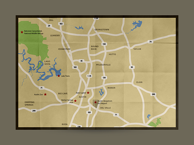Custom Map - Austin - PRT branding composition design flat graphic design illustration illustrator indesign map marketing collateral photoshop sales collateral vector