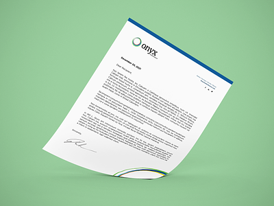 Onyx - 2022 Letterhead adobe collateral composition design editorial editorial design graphic design handout illustrator indesign layout layout design letterhead letterhead design one sheeter print print design