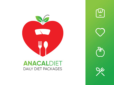 Anacal Diet Logo Design brand branding design icon identity illustrator logo logo design logotype mark photoshop rebrand rebranding