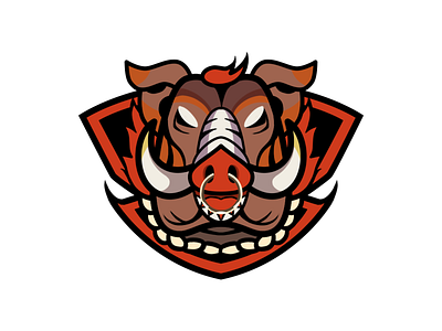 pig design illustration logo 插图 设计