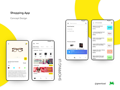 Shopping Android app amazon android app cart concept ecommerce flipkart lenskart modern ui ux