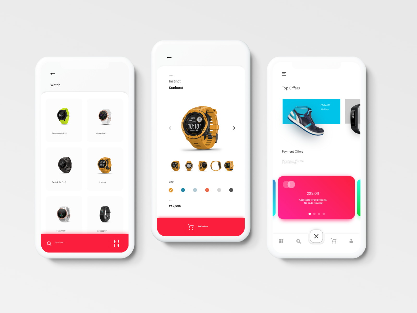 Shopping app design by thedroid on Dribbble