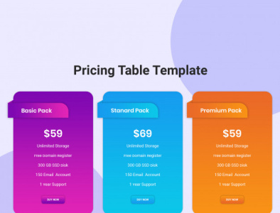 Pricing Table Template pricing page pricing table