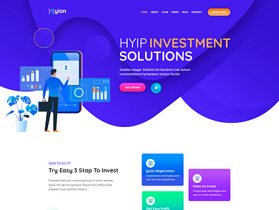 Hyion - Hyip Investment UI Template hyip business hyip design hyip template hyip ui hyip website psd template templates ui ui design