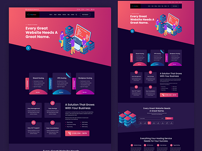 Hosting Business ui ux webhosting