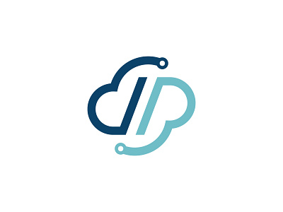 letter DP cloud logo