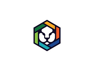 Digital Hexagon Lion Logo