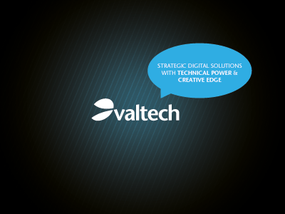 Valtech marketing material blue bubble dark light logo pattern texture