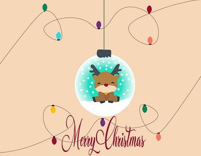 Merry Christmas everyone christmas design illustration reindeer vector