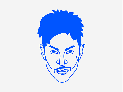 Prince 80s avatar blue guitar music musicians