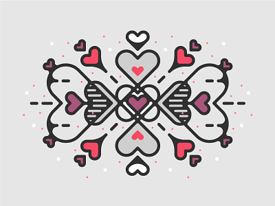 Hearts <3 hearts pattern valentines day