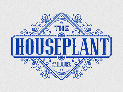 The houseplant club border club floral flower houseplants leaves plants