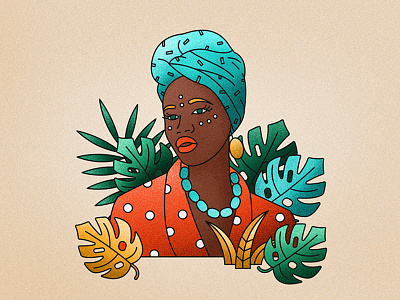 Portrait of an african woman africa african fashion feminism lady leaves portrait woman