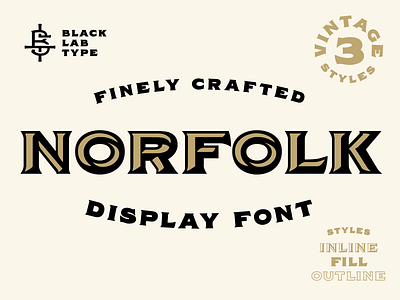 Norfolk - Vintage Display Font display font display type display typeface typography vintage font vintage lettering vintage type vintage typeface