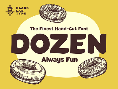 Dozen display font display type display typeface mid century retro font typography vintage font vintage lettering vintage type vintage typeface