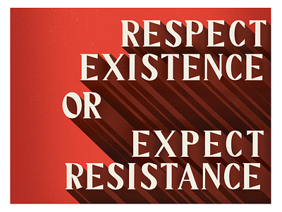 Expect Resistance handlettering type typography