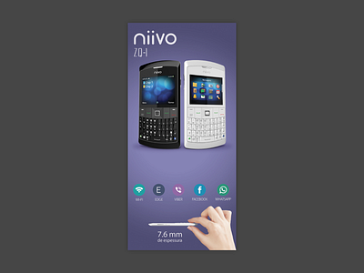 flyer zq1 - feature phone. design illustrator job products