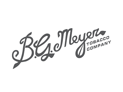 BG Meyer Logo Exploration art direction branding branding design cigars handdrawn handlettered handlettering letters logo type art