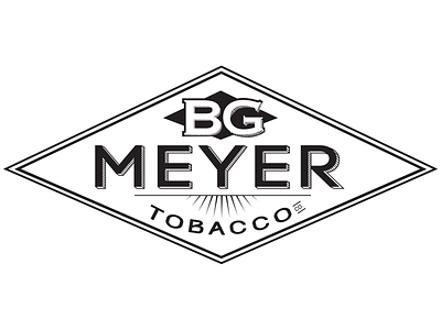 BG Meyer Logo Exploration badge cigars diamond logo hand made type handlettering lettering line art logo seal vintage logo
