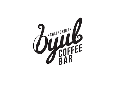 Byul Coffee Bar Logo Exploration branding caffiene california coffee coffee bean coffeeshop curls drawn type food and drink hand drawn handlettered handlettering hidden meaning lettering stars west coast