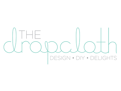 The Dropcloth blog graphic blog title custom font logo typogaphy wordmark logo