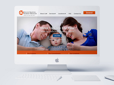 Landing Page for Health Care for the Homeless freelance mock up web design