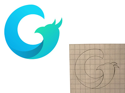 Griffin Logo design gridding logo