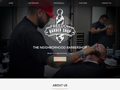 Freedom Barbershop Desktop Version branding business website design mock up web design webdesign website