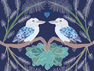 Kookaburras design digital illustration illustration ipad procreate app