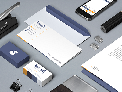 Booodl Rebrand branding business card letterhead rebrand stationary ui