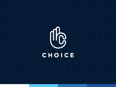 Choice Logo blue choice hand line logo nice ok pattern stroke