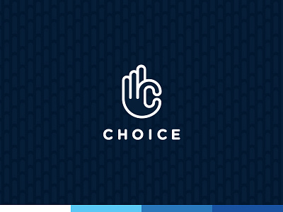 Choice Logo blue choice hand line logo nice ok pattern stroke