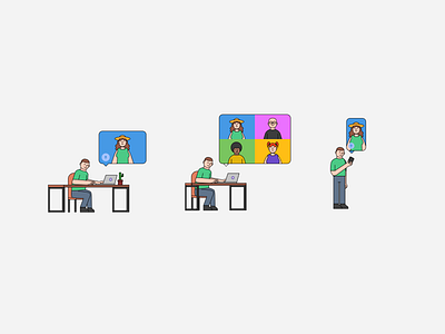 Flat Illustration video call