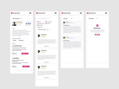 Freelance Profile Mobile celular freelance interface mobile responsive responsividade ui