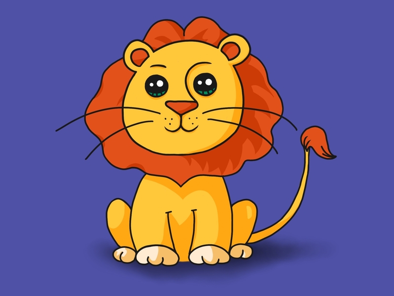 Alioned Lion Illustration design illustration illustration art lion lion illustration lion mascot lions procreate procreateapp