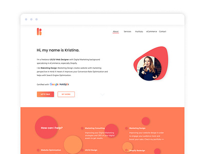 'Kristina Marketing' Digital Marketing Landing Page Update