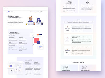 Pricing Page Design for a Marketing and Web Design Agency agency landing page agency website branding design flat design illustration landing page marketing agency pricing pricing page shopify shopify store ui ux web agency web design webdesign webflow website