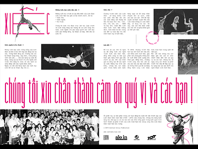 LĐXVN brochure (backside) brochure circus design editorial design layout type typography