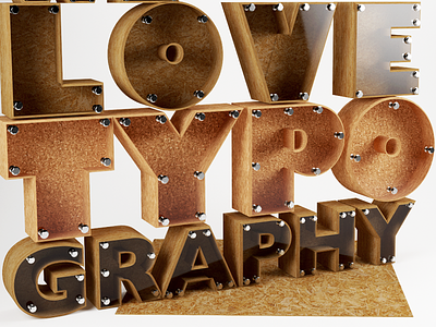 We Love Typography c4d cinema 4d gold photoshop typography