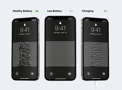 iOS (Dynamo) - Album Pack apple battery design dynamic wallpaper illustration iphone joy division line art mac shortcuts