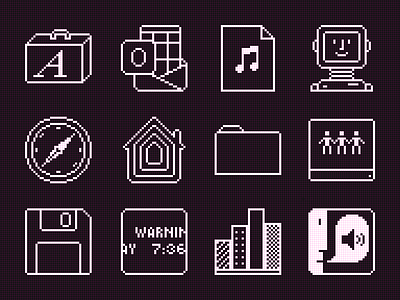 OS (Old School) - Turn your computer into a retro Mac apple branding icon icon pack icons illustration iphone mac macintosh old pixel pixel art retro safari theme ui vintage wallpaper