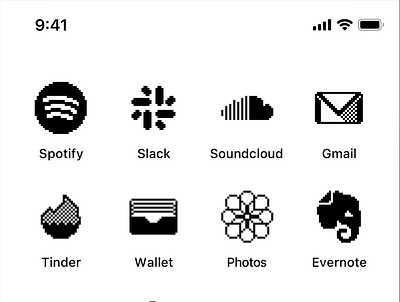 Are your designs really pixel perfect? Mine are ;-) 80s apple iconography icons illustration iphone light mode pixel pixel art pixels retro theme wallpaper