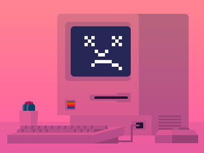 Sad retro mac