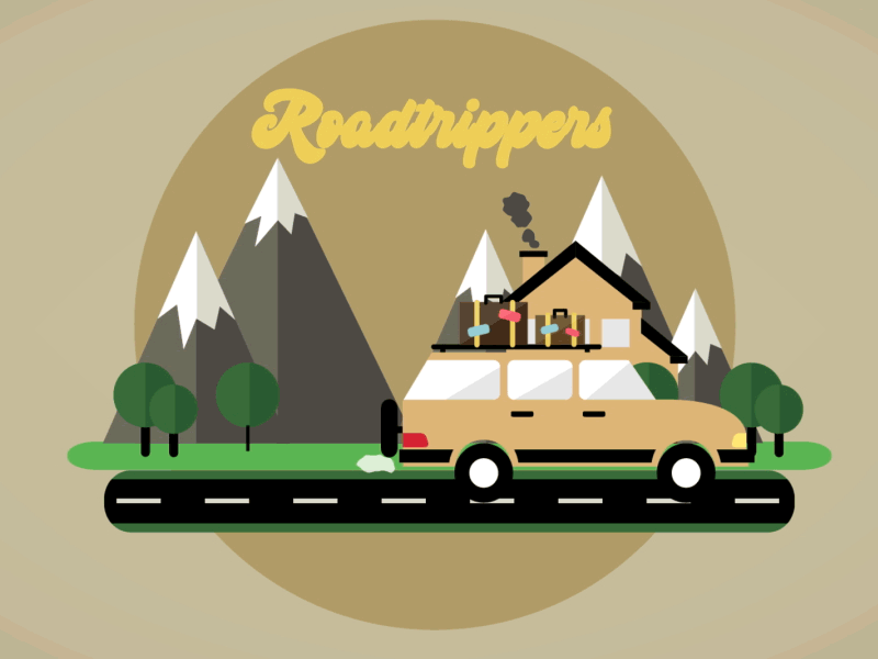 The Roadtrippers 2d animation animation motion graphics vector