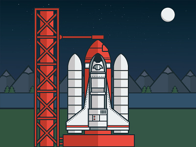 Blast Off! debut illustration rocket rocketship space spaceship