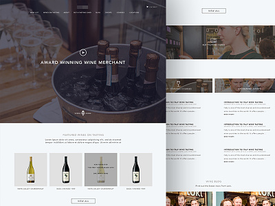 Wine Merchant landing page