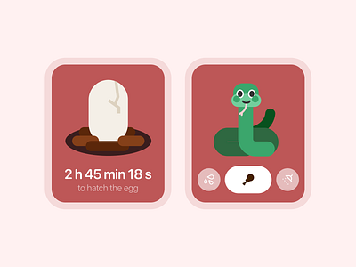Uitober 9: Snake's Nest mini game for Watch animal app care design egg game illustration inktober nest pet snake ui uitober watch