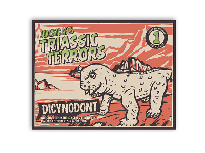 Triassic Terrors Packaging Art - Dicynodont
