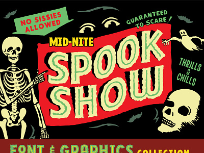 Spook Show Font and Graphics Collection