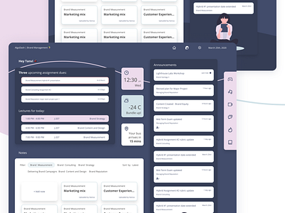 Dashboard | Algonquin College adobe branding creative dashboard design design figma graphics typography ui ux